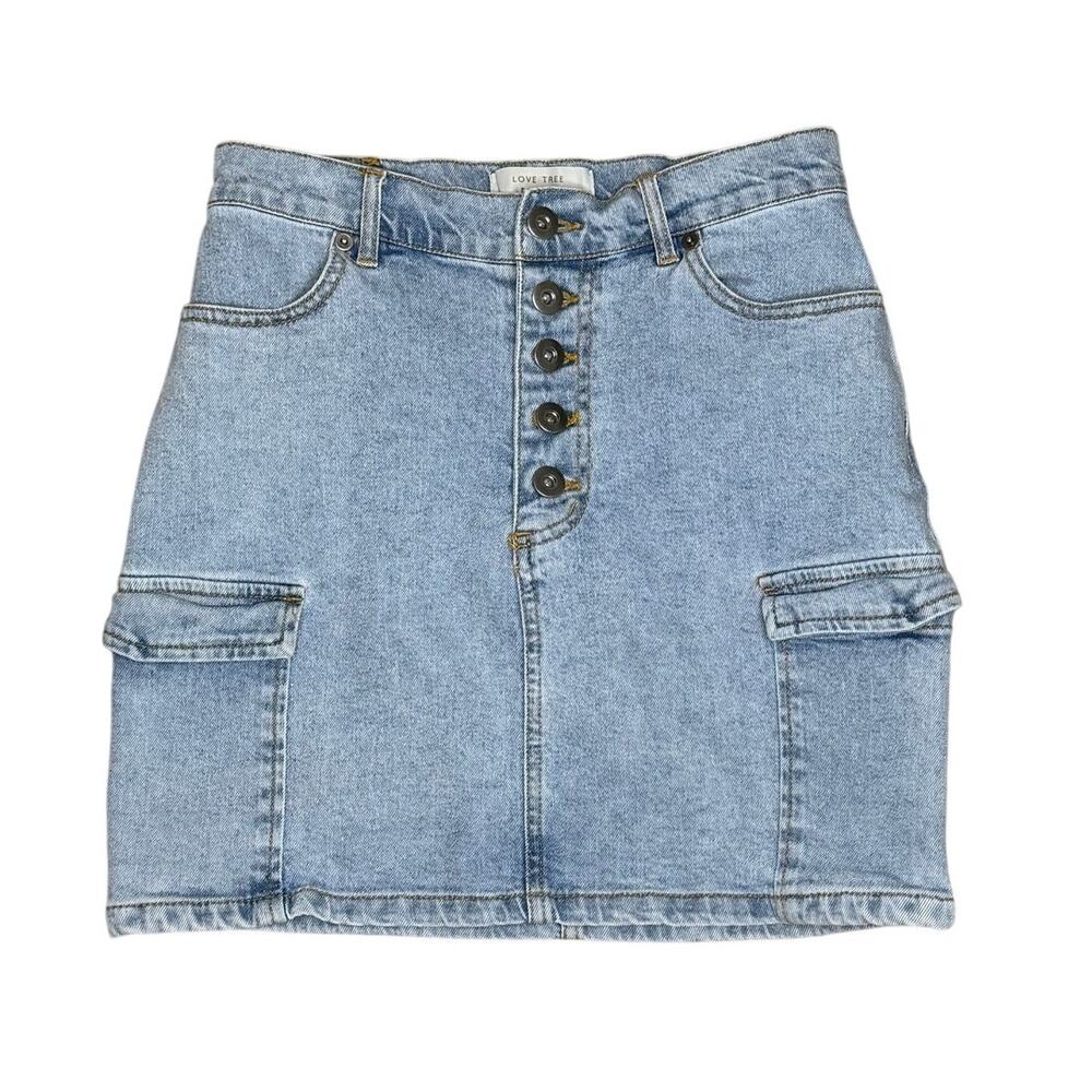 Love Tree Denim Mini Skirt Size Small